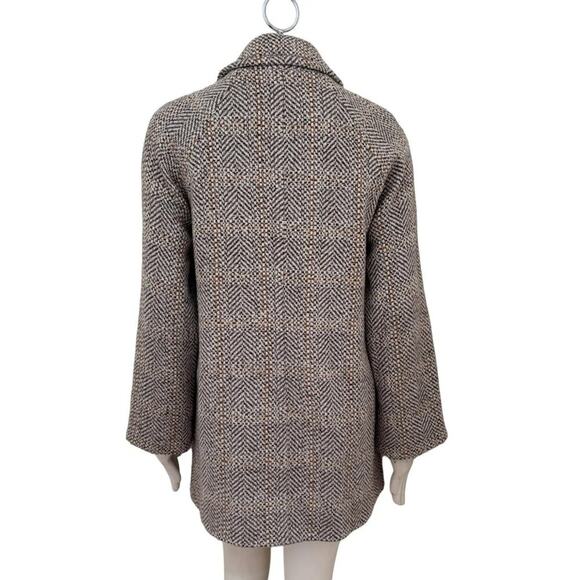 J.CREW 60s Inspired Wool Blend Double Breasted Tweed Swing Coat SZ 8 - Picture 6 of 12